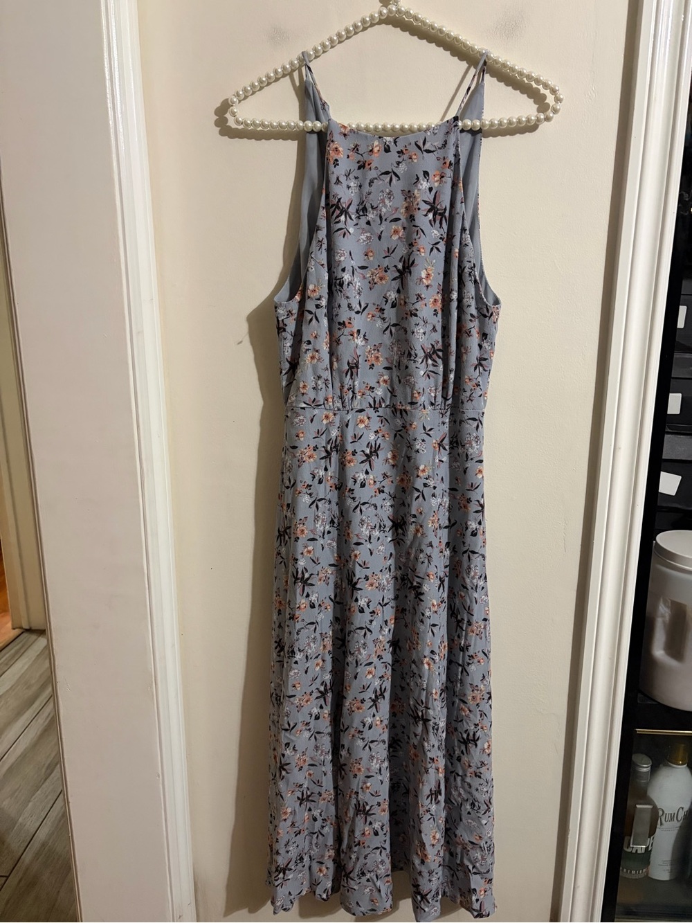 Astr Light Blue Floral Maxi Dress